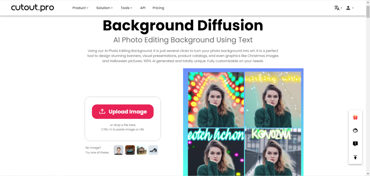 Background Diffusion by cutout.pro page