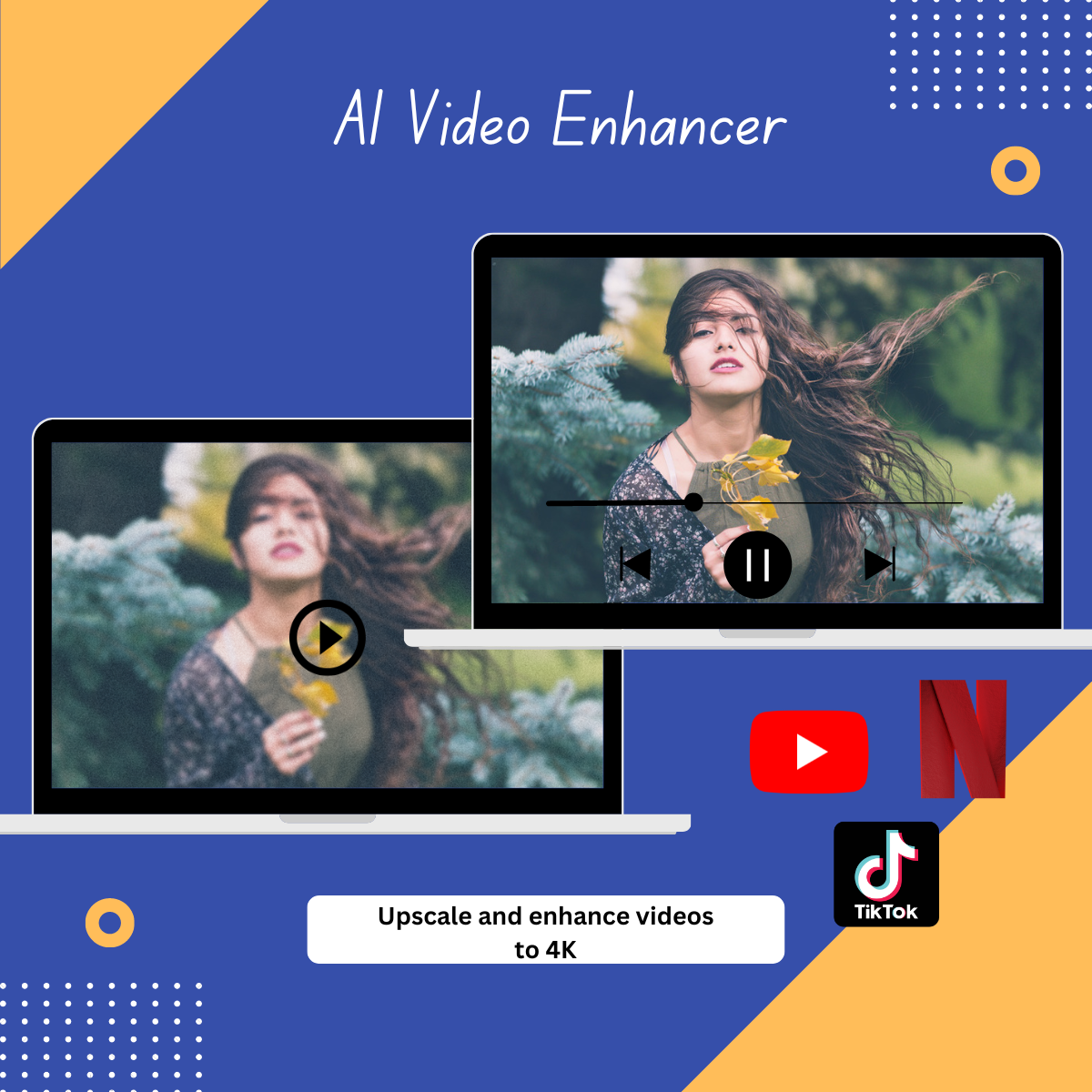 AI Video Enhancer product by cutout.pro